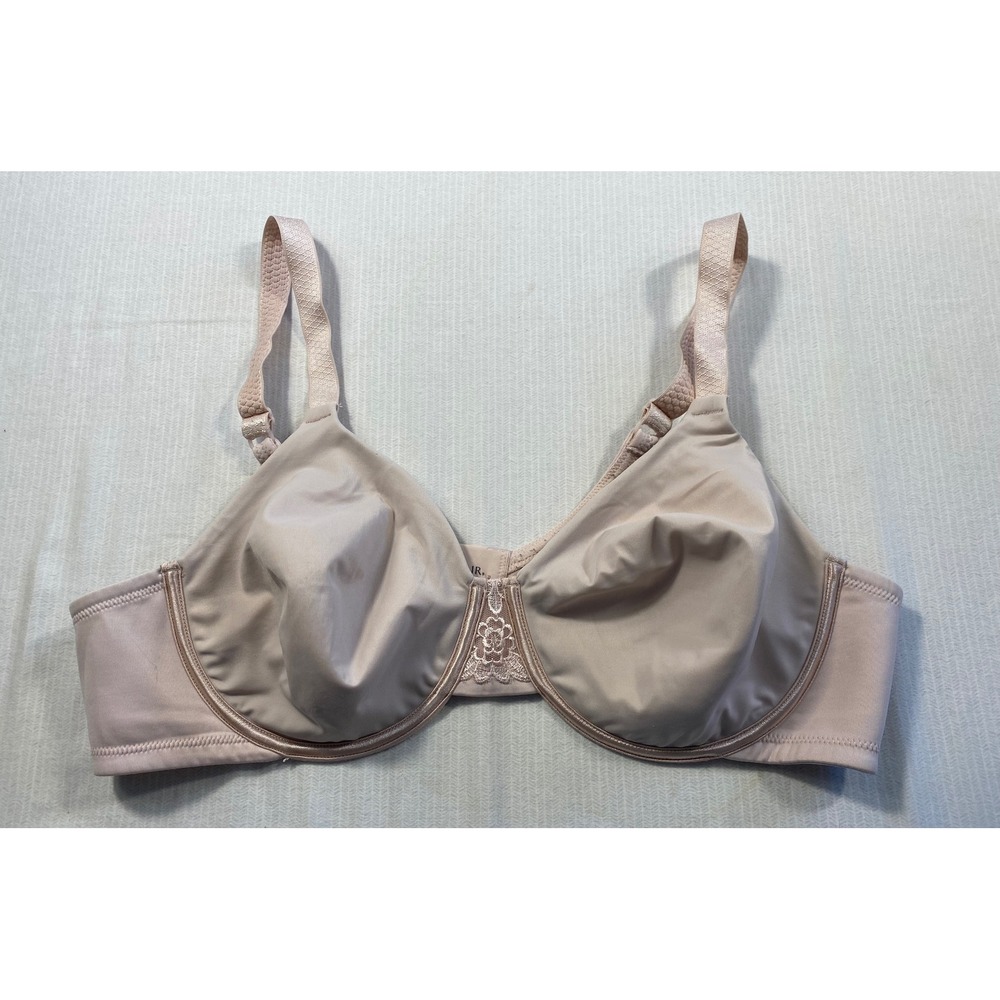 Vanity Fair Beauty Back Minimizer Bra 42C Beige Underwire Full Coverage